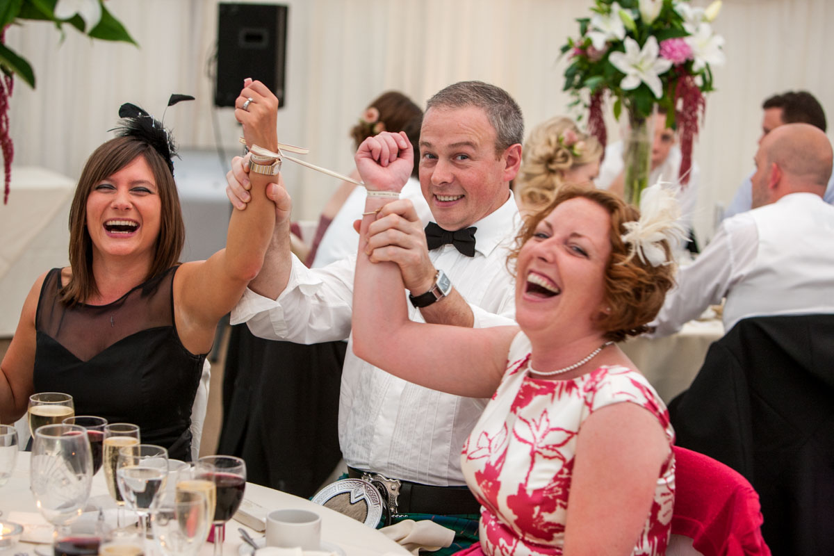 Say 'Cheese' moment during the wedding reception