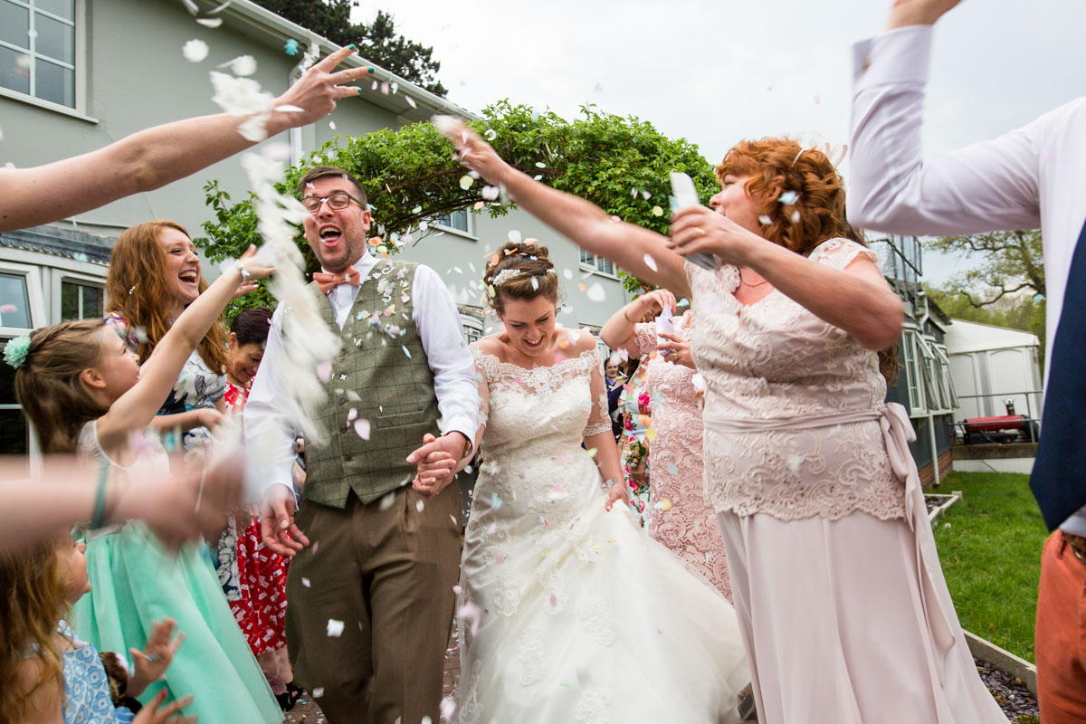 Wedding photography idea after the ceremony at The School House, Lichfield